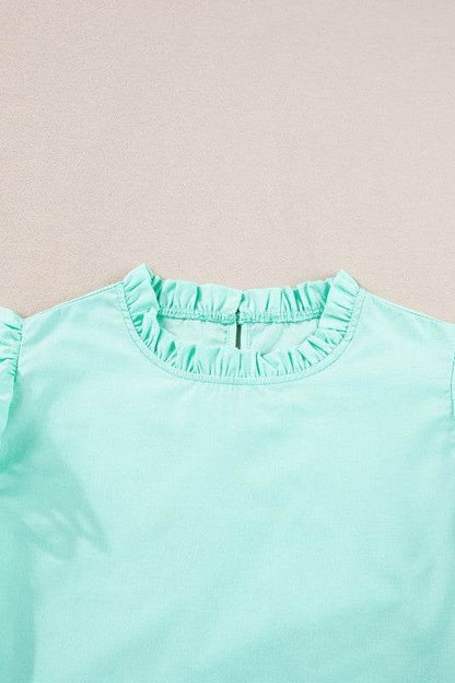 cotton mint ruffle layered blouse - Shop Style & More | Fresh Looks, Everyday Deals & Free Shipping