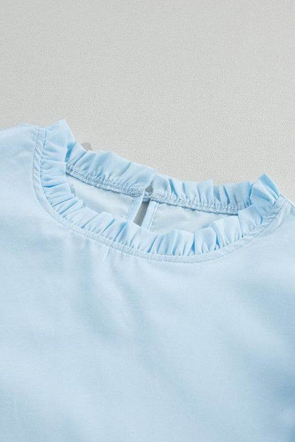 cotton mint ruffle layered blouse - Shop Style & More | Fresh Looks, Everyday Deals & Free Shipping
