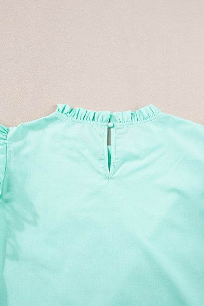 cotton mint ruffle layered blouse - Shop Style & More | Fresh Looks, Everyday Deals & Free Shipping