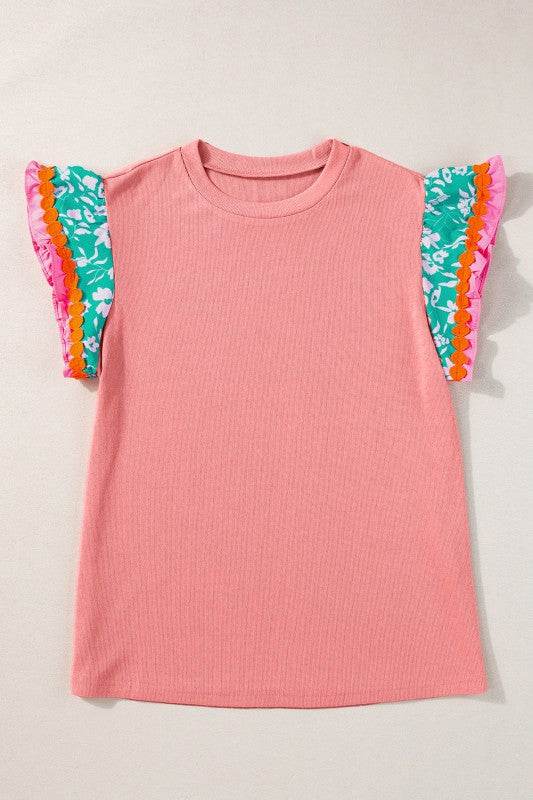 cotton peach ruffle layered top - Shop Style & More | Fresh Looks, Everyday Deals & Free Shipping