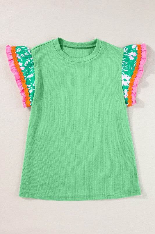 cotton peach ruffle layered top - Shop Style & More | Fresh Looks, Everyday Deals & Free Shipping
