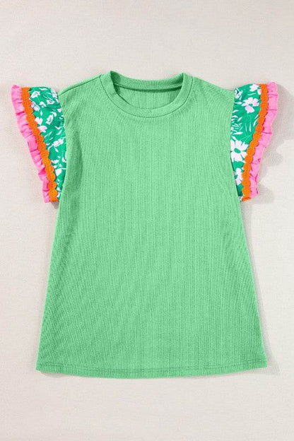 cotton peach ruffle layered top - Shop Style & More | Fresh Looks, Everyday Deals & Free Shipping