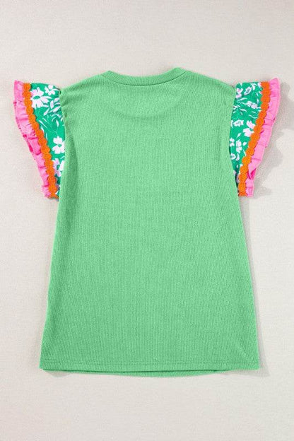 cotton peach ruffle layered top - Shop Style & More | Fresh Looks, Everyday Deals & Free Shipping