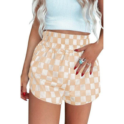 Checkered Print High Waist Casual Shorts - Shop Style & More | Fresh Looks, Everyday Deals & Free Shipping