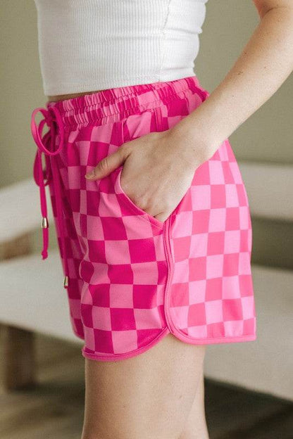 Checkered Drawstring Elastic Waist Casual Shorts - Shop Style & More | Fresh Looks, Everyday Deals & Free Shipping