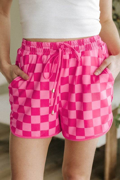 Checkered Drawstring Elastic Waist Casual Shorts - Shop Style & More | Fresh Looks, Everyday Deals & Free Shipping