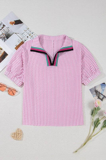 Cotton Blue Stripe Dolman blouse - Shop Style & More | Fresh Looks, Everyday Deals & Free Shipping