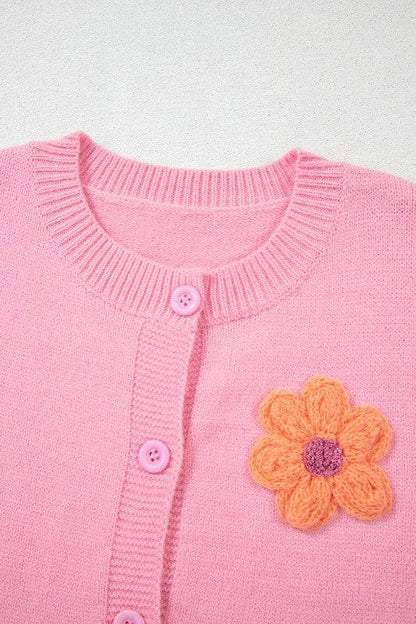 Cute Knitted Floral Pattern Button Up Cardigan - Shop Style & More | Fresh Looks, Everyday Deals & Free Shipping
