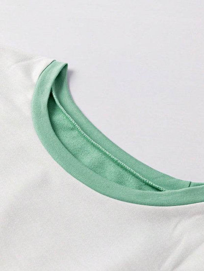 Cotton Stitching Irregular Hem Block Pullover - Shop Style & More | Fresh Looks, Everyday Deals & Free Shipping