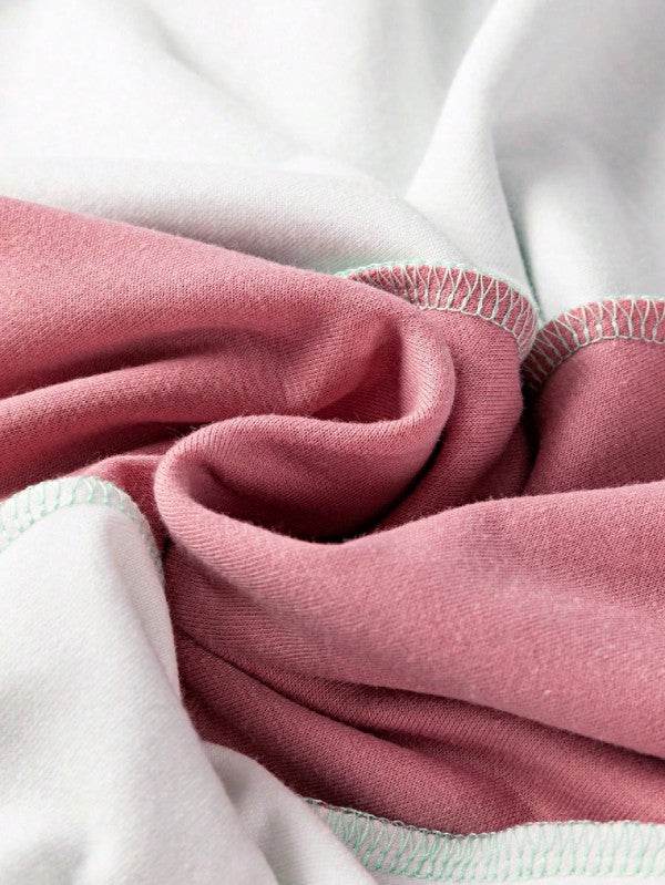 Cotton Stitching Irregular Hem Block Pullover - Shop Style & More | Fresh Looks, Everyday Deals & Free Shipping