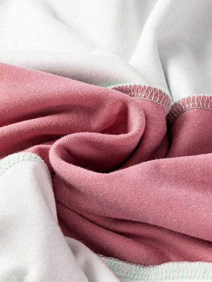 Cotton Stitching Irregular Hem Block Pullover - Shop Style & More | Fresh Looks, Everyday Deals & Free Shipping