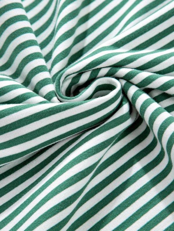 Cotton Stripe Color Block Half Quarter Sleeve Top - Shop Style & More | Fresh Looks, Everyday Deals & Free Shipping