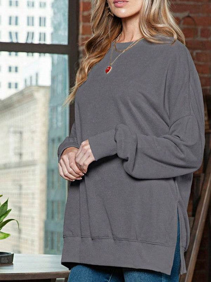 Cotton Acid Mineral Drop Shoulder Relax Sweatshirt - Shop Style & More | Fresh Looks, Everyday Deals & Free Shipping