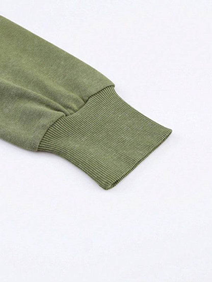 Cotton Acid Mineral Drop Shoulder Relax Sweatshirt - Shop Style & More | Fresh Looks, Everyday Deals & Free Shipping