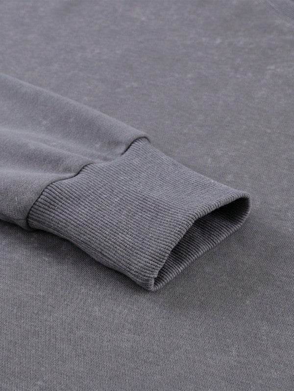 Cotton Acid Mineral Drop Shoulder Relax Sweatshirt - Shop Style & More | Fresh Looks, Everyday Deals & Free Shipping