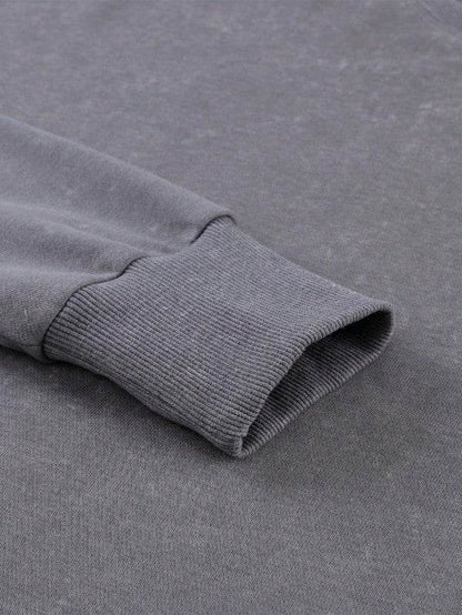 Cotton Acid Mineral Drop Shoulder Relax Sweatshirt - Shop Style & More | Fresh Looks, Everyday Deals & Free Shipping