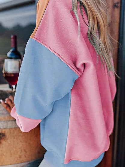 Cotton Colorblock Drop Shoulder Sweatshirt - Shop Style & More | Fresh Looks, Everyday Deals & Free Shipping
