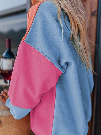 Cotton Colorblock Drop Shoulder Sweatshirt - Shop Style & More | Fresh Looks, Everyday Deals & Free Shipping