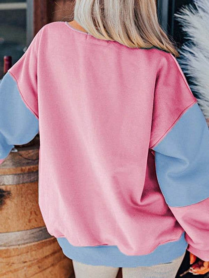 Cotton Colorblock Drop Shoulder Sweatshirt - Shop Style & More | Fresh Looks, Everyday Deals & Free Shipping