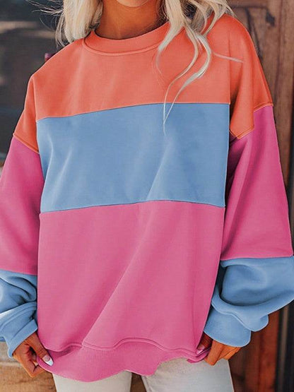 Cotton Colorblock Drop Shoulder Sweatshirt - Shop Style & More | Fresh Looks, Everyday Deals & Free Shipping