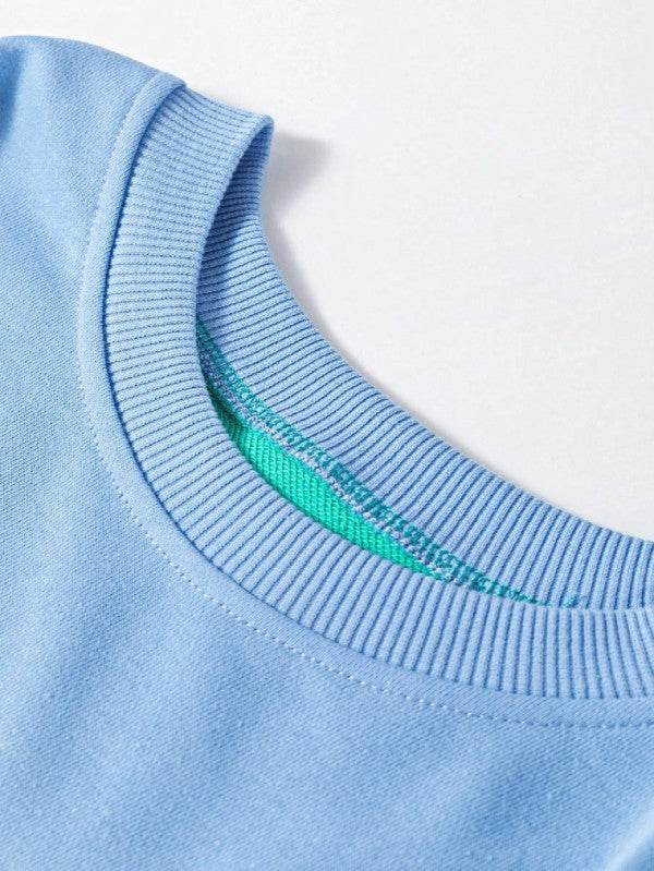 Cotton Colorblock Drop Shoulder Sweatshirt - Shop Style & More | Fresh Looks, Everyday Deals & Free Shipping