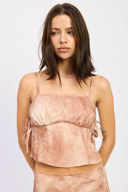 PRINTED TANK TOP WITH SIDE TIES - Shop Style & More | Fresh Looks, Everyday Deals & Free Shipping