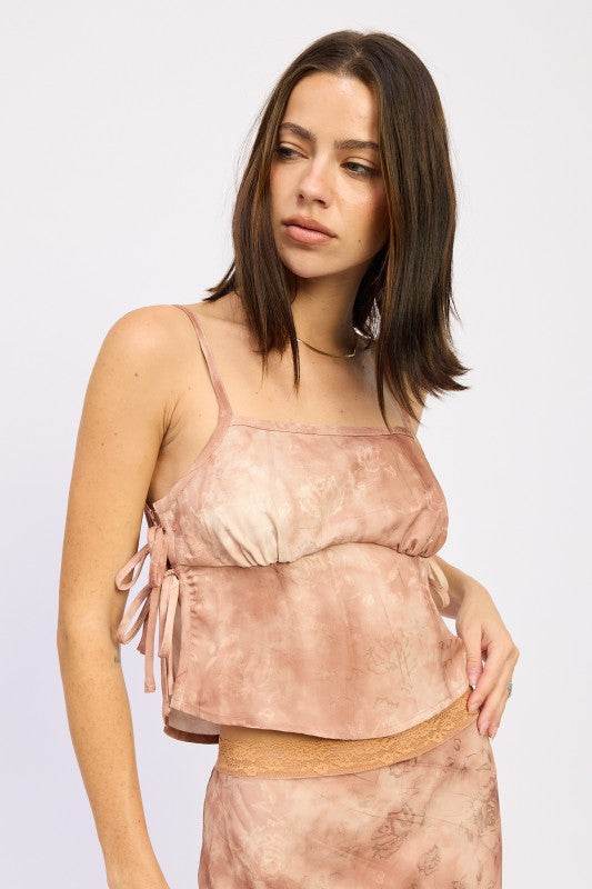 PRINTED TANK TOP WITH SIDE TIES - Shop Style & More | Fresh Looks, Everyday Deals & Free Shipping