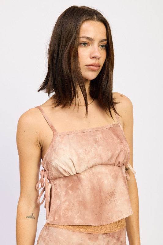PRINTED TANK TOP WITH SIDE TIES - Shop Style & More | Fresh Looks, Everyday Deals & Free Shipping