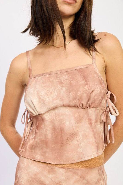 PRINTED TANK TOP WITH SIDE TIES - Shop Style & More | Fresh Looks, Everyday Deals & Free Shipping