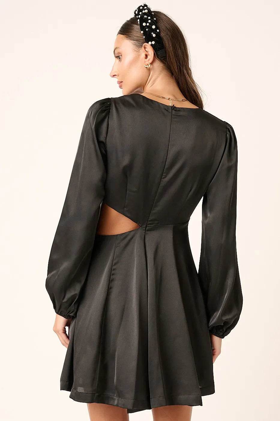 Mittoshop Satin Side Cutout Detail Mini Dress - Shop Style & More | Fresh Looks, Everyday Deals & Free Shipping