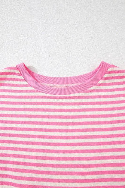 Cotton Pink Stripe backless t shirt - Shop Style & More | Fresh Looks, Everyday Deals & Free Shipping