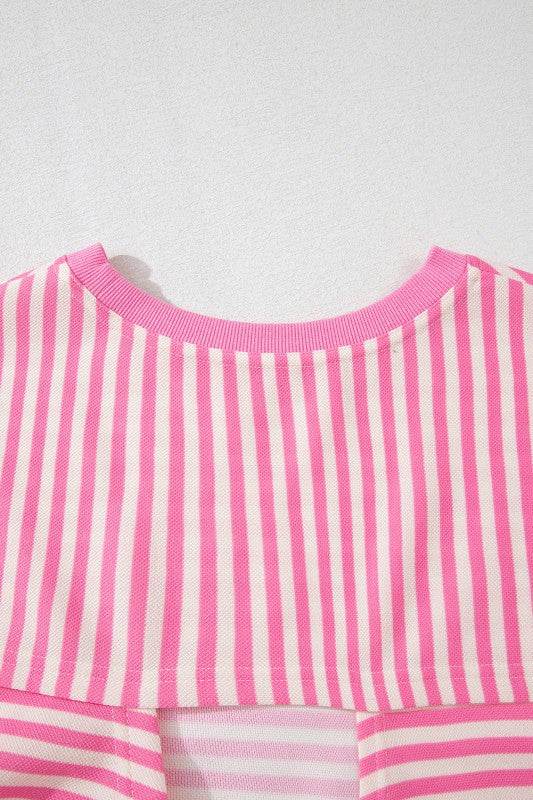 Cotton Pink Stripe backless t shirt - Shop Style & More | Fresh Looks, Everyday Deals & Free Shipping