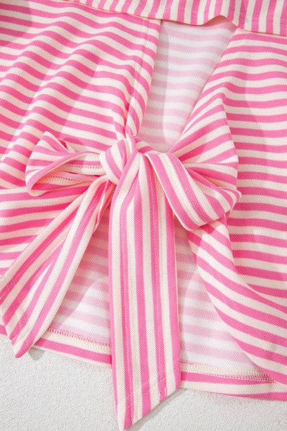 Cotton Pink Stripe backless t shirt - Shop Style & More | Fresh Looks, Everyday Deals & Free Shipping