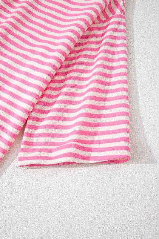 Cotton Pink Stripe backless t shirt - Shop Style & More | Fresh Looks, Everyday Deals & Free Shipping