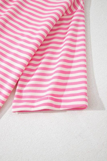 Cotton Pink Stripe backless t shirt - Shop Style & More | Fresh Looks, Everyday Deals & Free Shipping