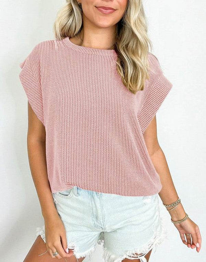 Viscose Twisted Ribbed Textured Solid T Shirt - Shop Style & More | Fresh Looks, Everyday Deals & Free Shipping