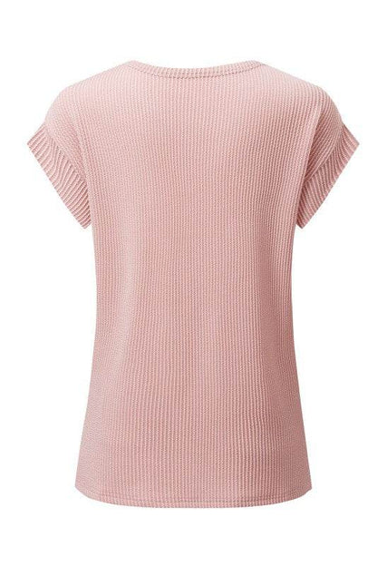 Viscose Twisted Ribbed Textured Solid T Shirt - Shop Style & More | Fresh Looks, Everyday Deals & Free Shipping