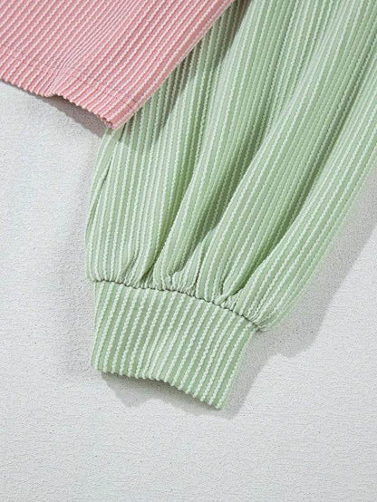 Boho Ribbed Color Block Viscose Drop Shoulder - Shop Style & More | Fresh Looks, Everyday Deals & Free Shipping