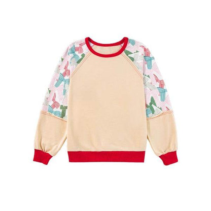 Women Printed Patchwork Raglan Sleeve Sweatshirts - Shop Style & More | Fresh Looks, Everyday Deals & Free Shipping