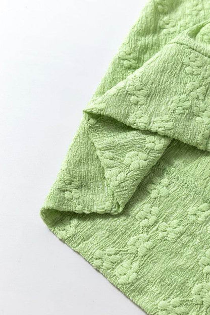 Solid Color Textured Side Split Crew Neck Blouse - Shop Style & More | Fresh Looks, Everyday Deals & Free Shipping