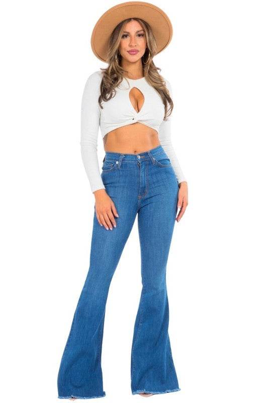 Bell Bottom Jean in Medium Wash- Inseam 32 - Shop Style & More | Fresh Looks, Everyday Deals & Free Shipping