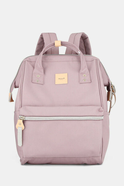 Himawari Water Resistant Canvas Backpack Bag with Side Pockets Light Mauve One Size Bags