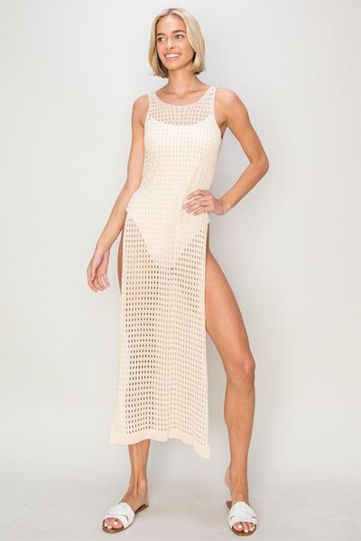 HYFVE Crochet Backless Cover Up Dress Cover-Ups