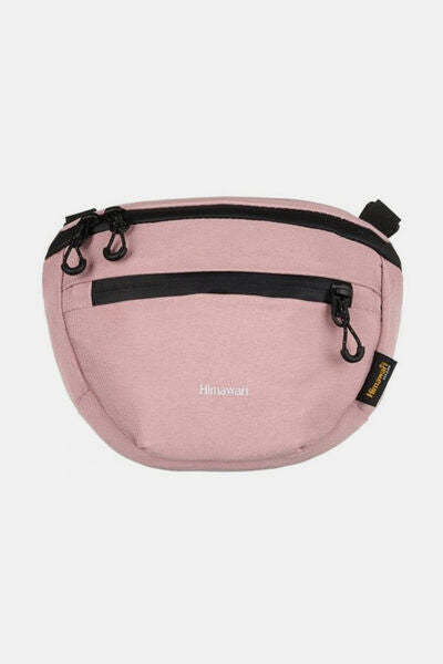 Himawari Waterproof Canvas Adjustable Strap Sling Bag Pink One Size Bags