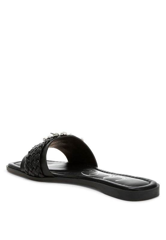 Hazbin Diamante Flat Sandals - Shop Style & More | Fresh Looks, Everyday Deals & Free Shipping