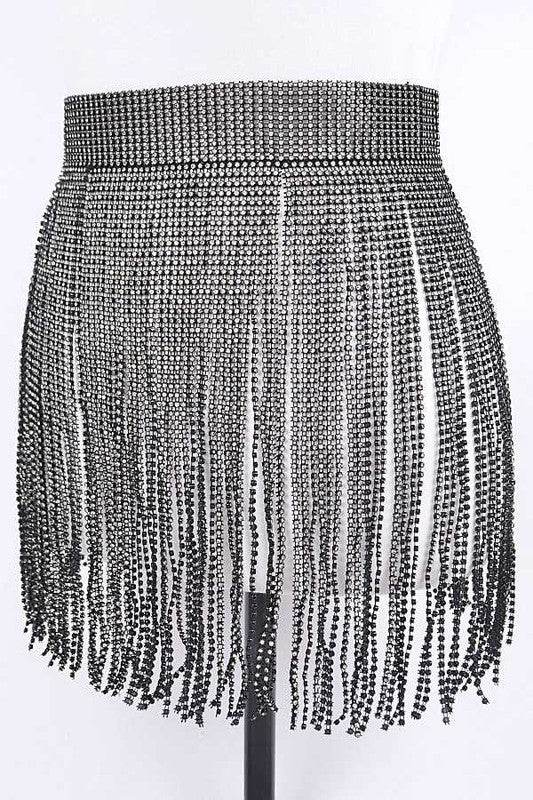 Rhinestone Slash Fringe Belt - Shop Style & More | Fresh Looks, Everyday Deals & Free Shipping