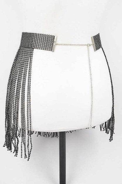 Rhinestone Slash Fringe Belt - Shop Style & More | Fresh Looks, Everyday Deals & Free Shipping