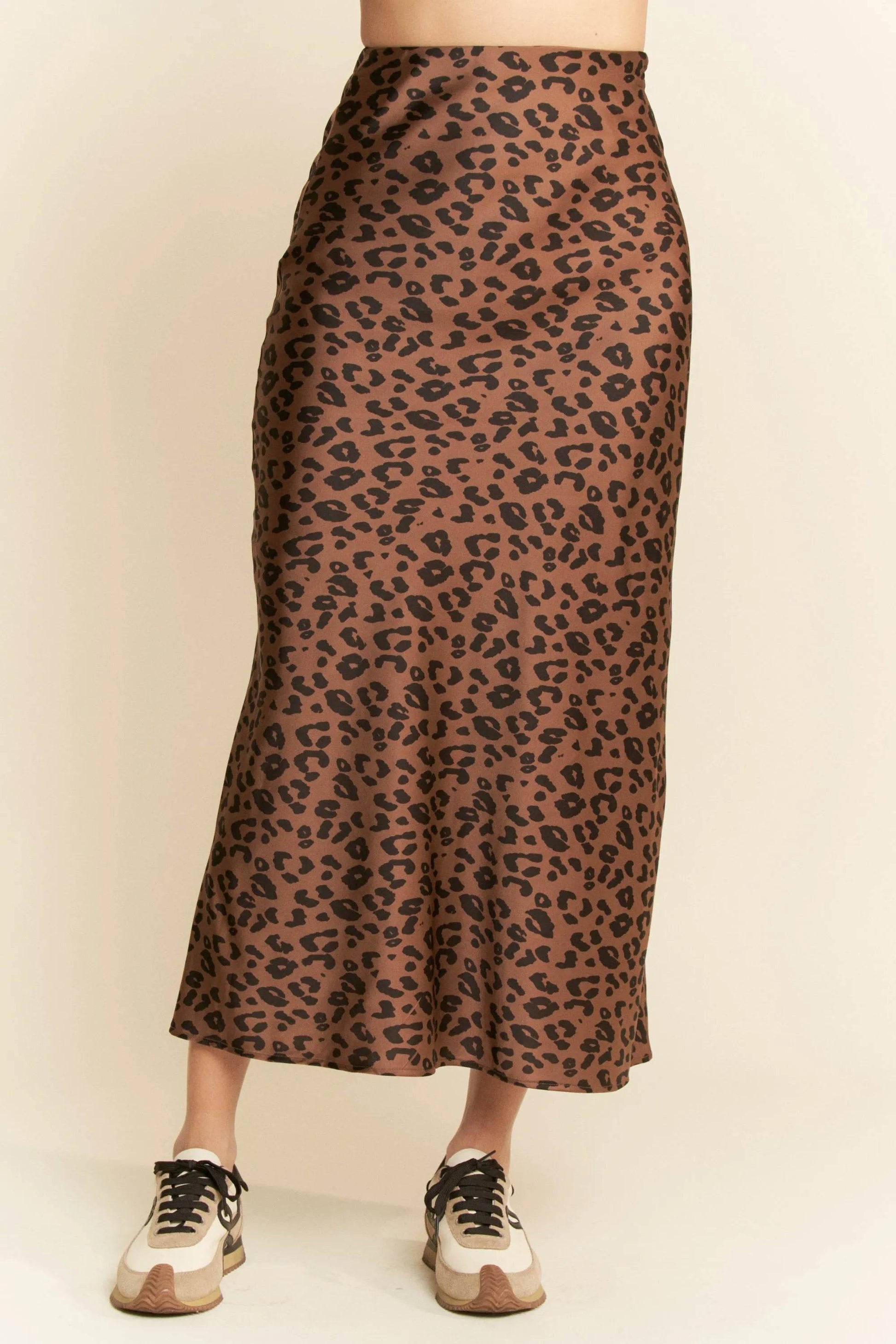 Davi & Dani Leopard Animal Print Long Length Skirt - Shop Style & More | Fresh Looks, Everyday Deals & Free Shipping