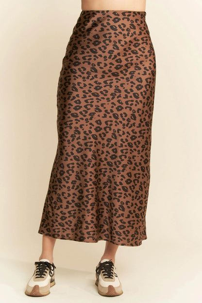 Davi & Dani Leopard Animal Print Long Length Skirt - Shop Style & More | Fresh Looks, Everyday Deals & Free Shipping