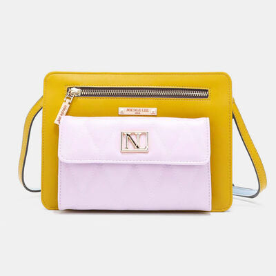 Nicole Lee USA Color Block Crossbody Bag Yellow One Size Bags